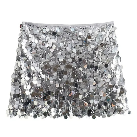 Mini-jupe | Taille haute | Éclat
