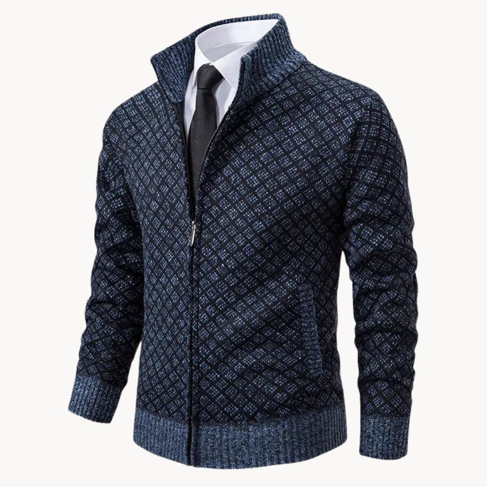 Turtleneck Sweater with Wind Barrier for Men