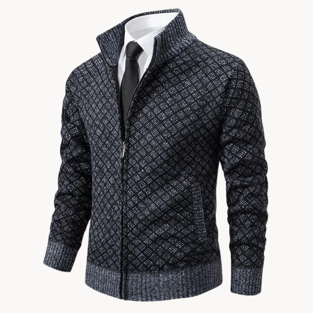 Turtleneck Sweater with Wind Barrier for Men