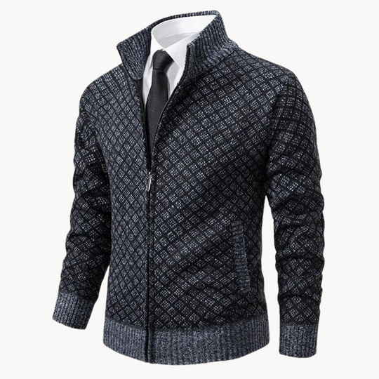 Turtleneck Sweater with Wind Barrier for Men