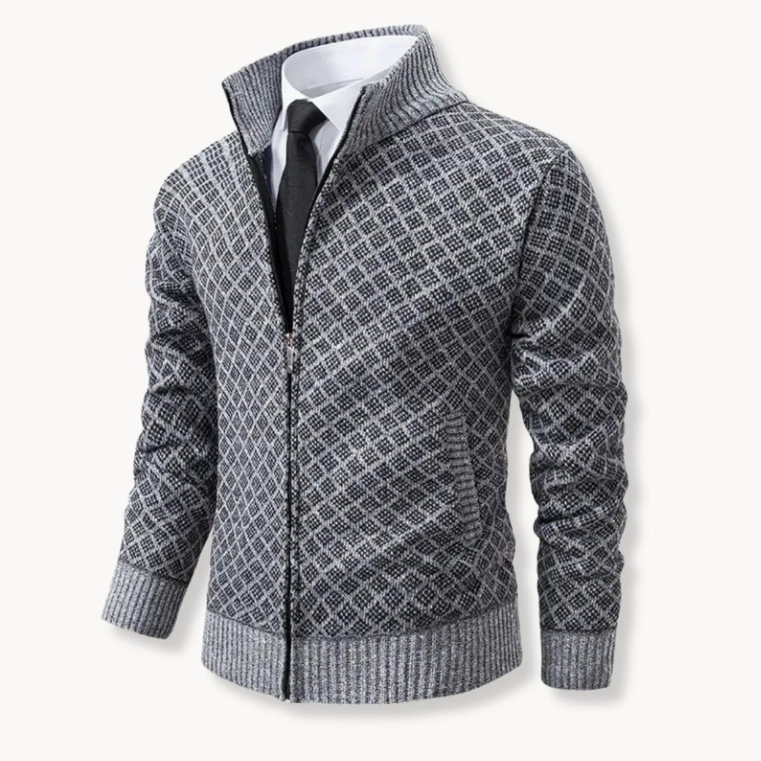 Turtleneck Sweater with Wind Barrier for Men