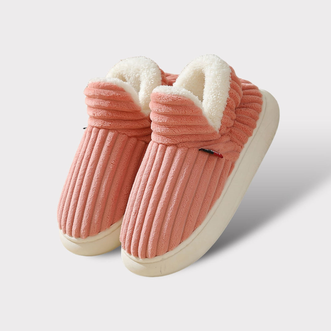 Freya Bootie Style Slippers | Ribbed Fleece Lined Slippers