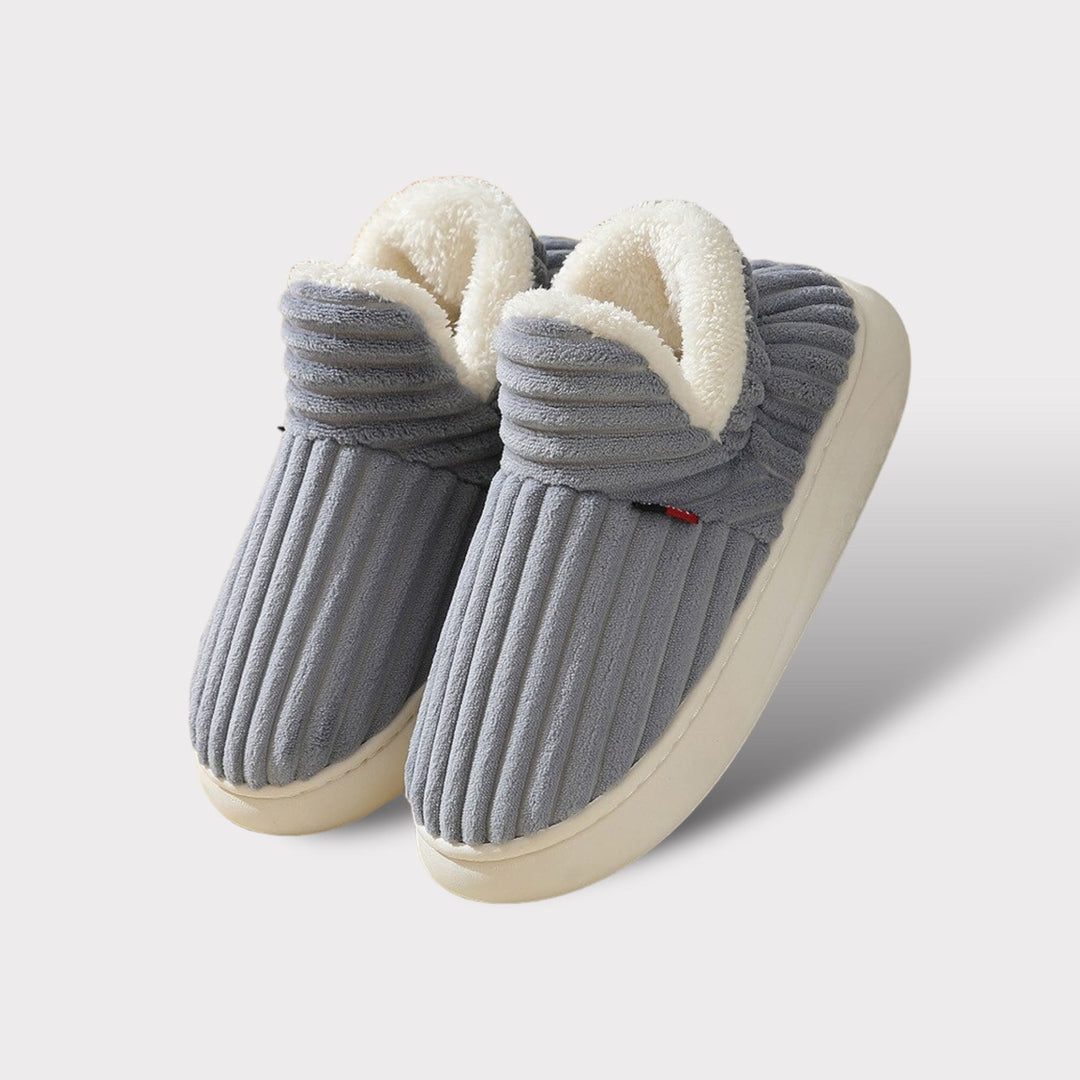 Freya Bootie Style Slippers | Ribbed Fleece Lined Slippers