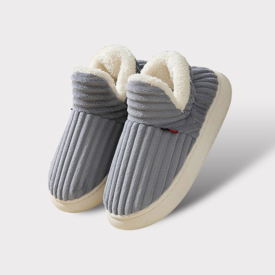 Freya Bootie Style Slippers | Ribbed Fleece Lined Slippers