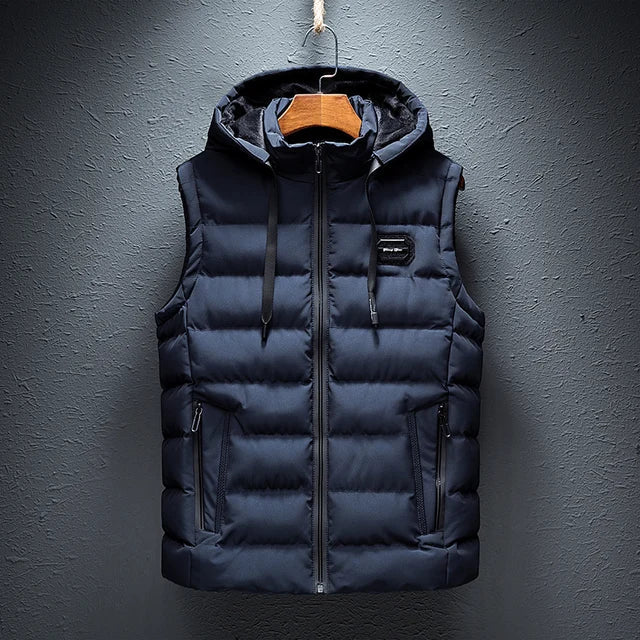 Warm Hooded Vest for Men