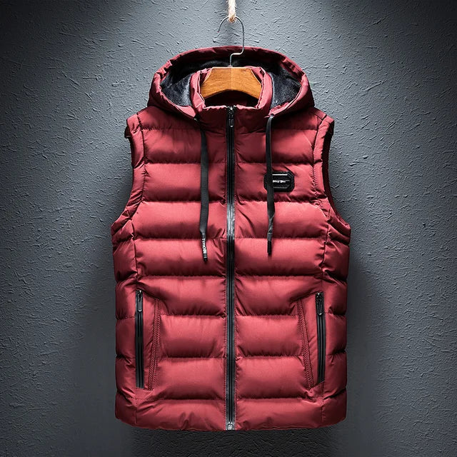 Warm Hooded Vest for Men
