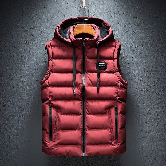 Warm Hooded Vest for Men