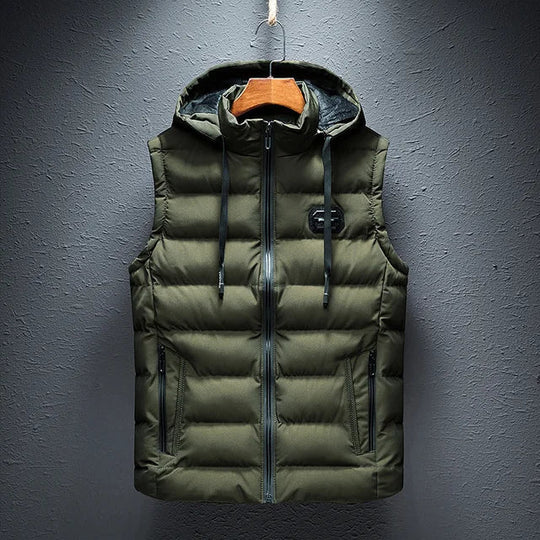 Warm Hooded Vest for Men