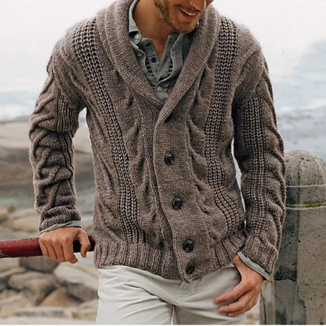 Warm Knit Cardigan for Men