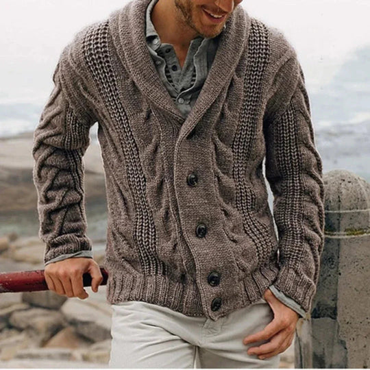 Warm Knit Cardigan for Men