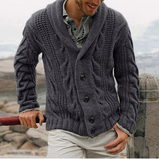 Warm Knit Cardigan for Men