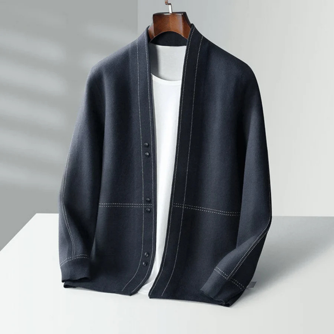 Warm Long-Sleeved Cardigan for Men