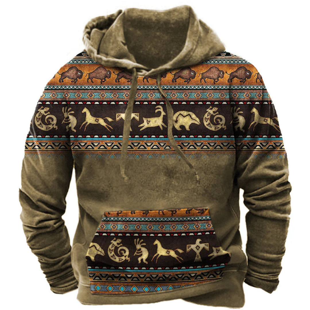 Warm Printed Hoodie for Men
