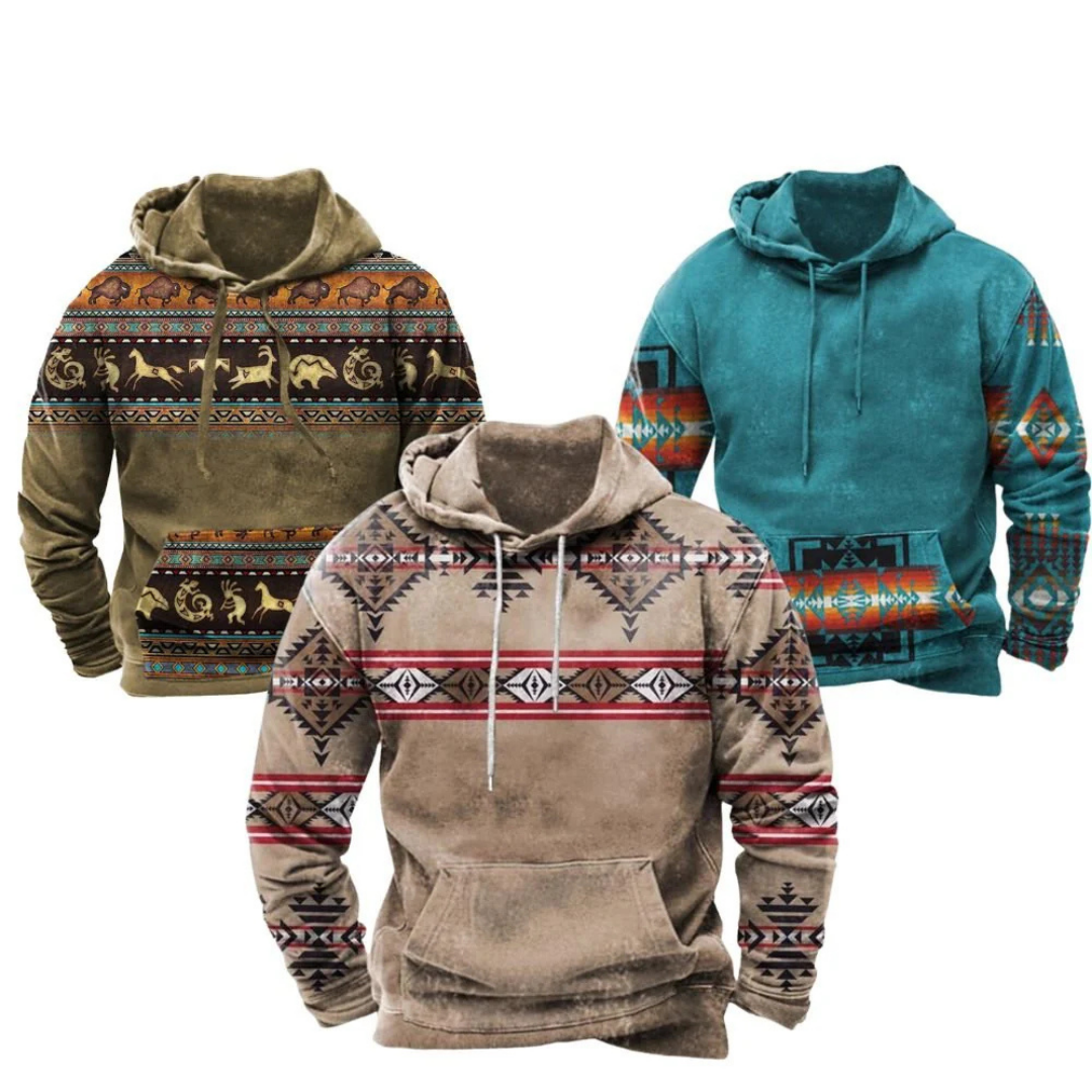 Warm Printed Hoodie for Men