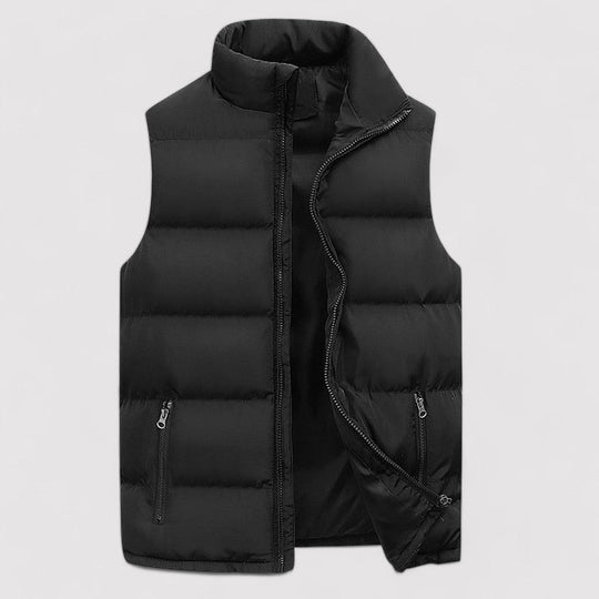 Warm Vest with Stand-Up Collar for Men