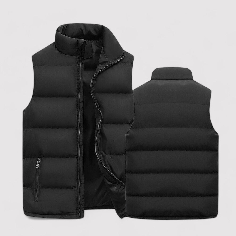 Warm Vest with Stand-Up Collar for Men
