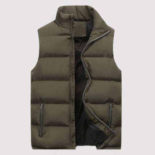 Warm Vest with Stand-Up Collar for Men