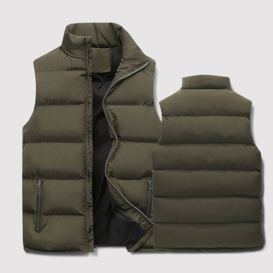 Warm Vest with Stand-Up Collar for Men