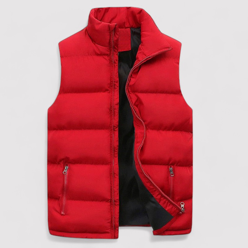 Warm Vest with Stand-Up Collar for Men