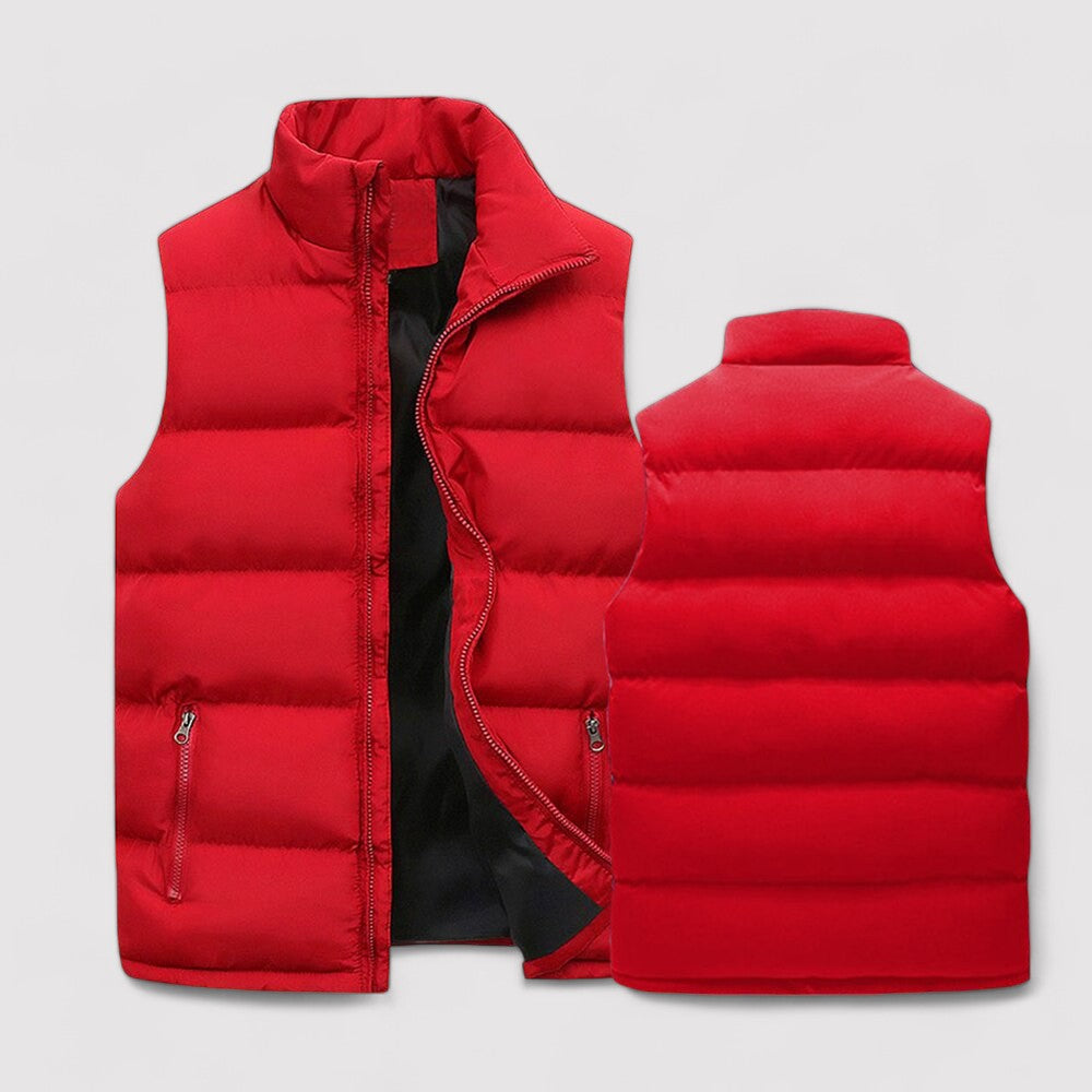 Warm Vest with Stand-Up Collar for Men