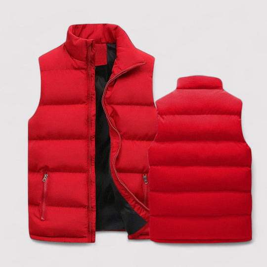 Warm Vest with Stand-Up Collar for Men
