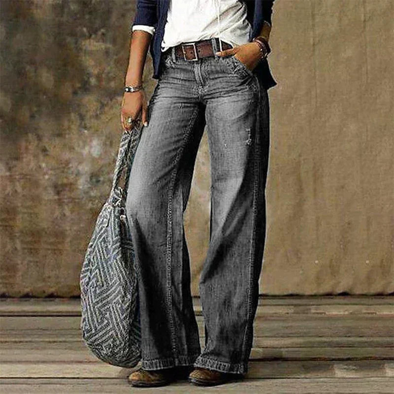Wide Leg Trousers for Women - Relaxed Fit Fashion Pants