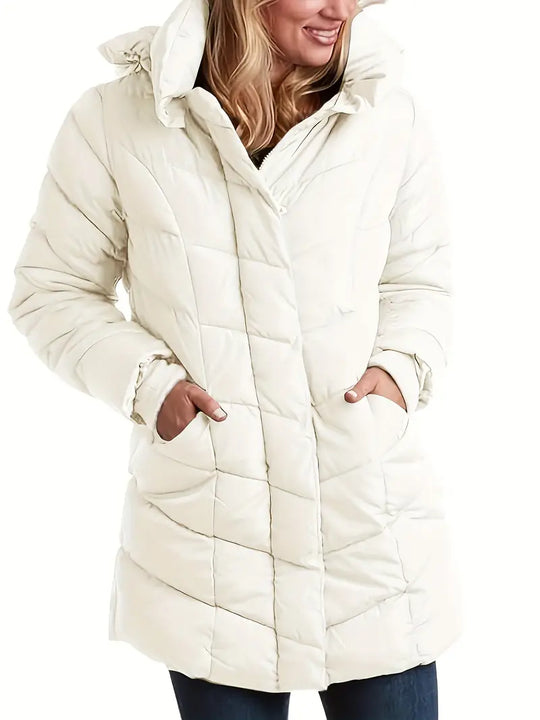 Jemélite | Veste matelassée oversize en peluche avec capuche